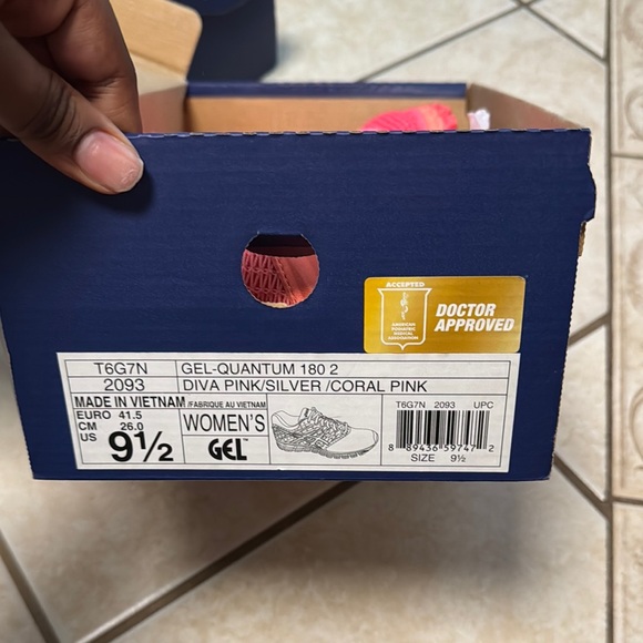 ASICS Bright Pink and Yellow Athletic Shoes - Picture 6 of 6